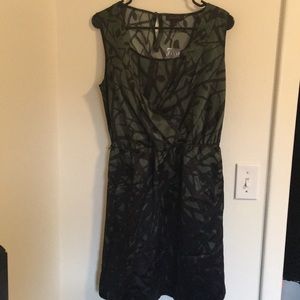 NWT Limited black and green silk dress
